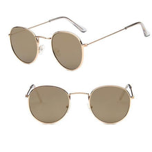 Load image into Gallery viewer, Leon Elegant Unisex Woman and Man Classic Round  Sunglasses Designer Glasses Lady Round Luxury Retro Sunglasses With Vintage Mirror Oculos De Sol Gafas
