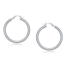 Load image into Gallery viewer, 14k White Gold Polished Hoop Earrings (40 mm)
