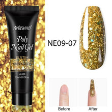 Load image into Gallery viewer, Diamond Gel Nail Polish Poly 15ml Semi Permanent UV Manicure Reflective Sparkling Luxury Shine Design For Women and Girls
