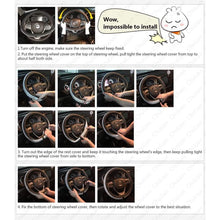Load image into Gallery viewer, Diamond Leather Steering Wheel Cover with Bling Bling Crystal Rhinestones
