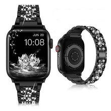 Load image into Gallery viewer, Diamond Rhinestone Stainless Steel Metal Wristband Strap
