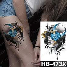 Load image into Gallery viewer, Different Stylish Waterproof Temporary Tattoo Sticker Heart Knife Angel Makeup Tattoos For Women Men
