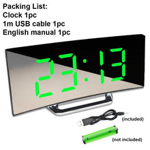 Load image into Gallery viewer, Digital Alarm Clock Alarm Clocks Adjustable Volume Alarm Clock for Bedroom Electronic 7 Inch Number Desktop Alarm Clocks For Kids Bedroom LED Screen  for Kids Bedroom Temperature Snooze Function Desk Table Clock LED Clock Electronic Watch Table
