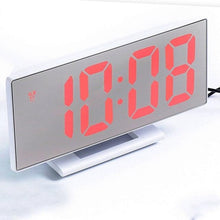 Load image into Gallery viewer, Digital Alarm Clock LED Digital Display Dual Alarm with USB Charger Port 0-100 Dimmer for Seniors Simple Bedside Big Number Alarm Clocks for Bedrooms LED Mirror Electronic Alarm Clocks Large LCD Display Digital Table Clock with Calendar Temperature
