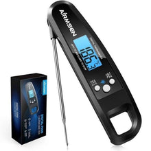 Load image into Gallery viewer, Digital Kitchen Food Thermometer For Meat Water Milk Cooking Oven Cooking Food Min Max Thermometer Magnetic Waterproof with Backlight for Adults Kitchen Grill Steak Out Food Probe BBQ Electronic Oven Thermometer Kitchen Tools
