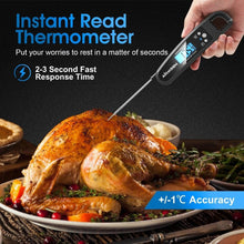 Load image into Gallery viewer, Digital Kitchen Food Thermometer For Meat Water Milk Cooking Oven Cooking Food Min Max Thermometer Magnetic Waterproof with Backlight for Adults Kitchen Grill Steak Out Food Probe BBQ Electronic Oven Thermometer Kitchen Tools
