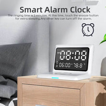 Load image into Gallery viewer, Digital Mirror Clock Wireless Charging Alarm Clock
