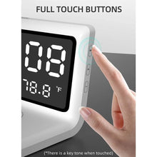 Load image into Gallery viewer, Digital Mirror Clock Wireless Charging Alarm Clock
