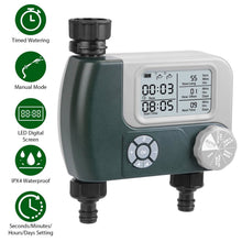 Load image into Gallery viewer, Digital Programmable Sprinkler Timer with 2 Outlet Zones

