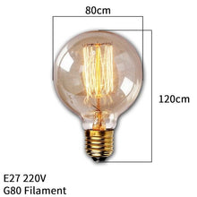Load image into Gallery viewer, Dimmable Light Bulb Retro Vintage Edison Bulb Incandescent Ampoule Bulbs Vintage Edison Lamp Retro Light Vintage Bulbs Modern Style Square Spiral Filament Incandescent Light

