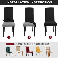 Load image into Gallery viewer, Dining Room Chair Cover Spandex Elastic Stretch Slipcover for Chairs Kitchen Hotel And Anti dirty Washable Removable Armless Shell Chair Cover Dining Room Chair Slipcovers Dining Chair Covers Parsons Chair

