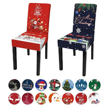 Load image into Gallery viewer, Dining Room Chair Protector Slipcovers Popular New Holiday Universal Size Christmas Printing Chair Cover Stretch Washable Detachable Seat Covers For Hotel Banquet Home Christmas Party
