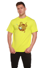 Load image into Gallery viewer, Dinosaur with a guitar Men's Bamboo Viscose/Organic Cotton Short Sleeve Graphic T-Shirt
