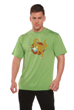 Load image into Gallery viewer, Dinosaur with a guitar Men's Bamboo Viscose/Organic Cotton Short Sleeve Graphic T-Shirt

