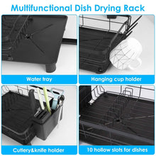 Load image into Gallery viewer, Dish Drying Rack Drain Board Utensil Holder Organizer

