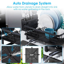 Load image into Gallery viewer, Dish Drying Rack Drain Board Utensil Holder Organizer
