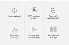 Load image into Gallery viewer, Disposable Toilet Brush With Cleaning Liquid Wall-Mounted Cleaning Tool For Bathroom Replacement Brush Head Accessories Wall Toilet Brush And Holder Set Flexible Toilet Bowl Cleaner Brush With Silicone Bristles Bendable Brush Head To Clean Toilet Corner
