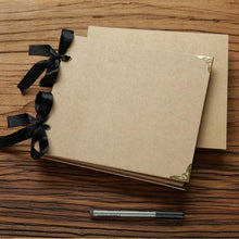 Load image into Gallery viewer, DIY Photo Albums Wedding Photo  Scrapbook 20Pages Cover Self Adhesive Scrapbook Album Case Binding Hardcover Craft Blank Black Page Wedding and Anniversary Family Photo Album
