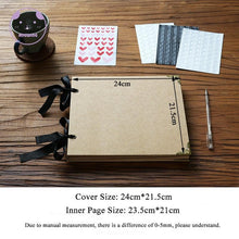 Load image into Gallery viewer, DIY Photo Albums Wedding Photo  Scrapbook 20Pages Cover Self Adhesive Scrapbook Album Case Binding Hardcover Craft Blank Black Page Wedding and Anniversary Family Photo Album
