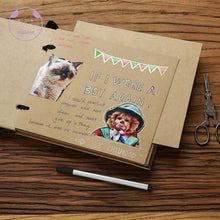 Load image into Gallery viewer, DIY Photo Albums Wedding Photo  Scrapbook 20Pages Cover Self Adhesive Scrapbook Album Case Binding Hardcover Craft Blank Black Page Wedding and Anniversary Family Photo Album

