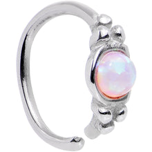 Load image into Gallery viewer, 18G 5/16 Pink Synthetic Opal Seamless Circular Ring
