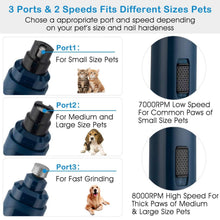 Load image into Gallery viewer, Dog Nail Grinder 2 Speeds Quiet USB Rechargeable
