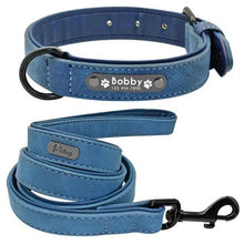 Load image into Gallery viewer, Dogs Collars Personalized Padded Collar Leather Dog Walking Leash For Small Medium Large Dogs Dog Collar and Leash Dog Collar and Leash Leather Padded Dogs Collars Lead Rope
