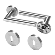 Load image into Gallery viewer, Door Handle Set Stainless Steel Lock Interior Home Door Handle Lock Durable Adjustable Latch Door Handle Lever With Modern Contemporary Slim Round Design For Home Bedroom Bathroom
