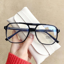 Load image into Gallery viewer, Double Beam Anti Blue Light Glasses Frame Women Men Anti Eyestrain Computer Reading TV Glasses Stylish Frame Anti Glasses Men And Women  Retro Big Frame Myopia Eyeglasses Oversized Mirror Frame
