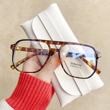 Load image into Gallery viewer, Double Beam Anti Blue Light Glasses Frame Women Men Anti Eyestrain Computer Reading TV Glasses Stylish Frame Anti Glasses Men And Women  Retro Big Frame Myopia Eyeglasses Oversized Mirror Frame
