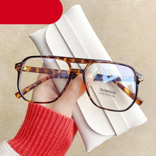 Load image into Gallery viewer, Double Beam Anti Blue Light Glasses Frame Women Men Anti Eyestrain Computer Reading TV Glasses Stylish Frame Anti Glasses Men And Women  Retro Big Frame Myopia Eyeglasses Oversized Mirror Frame
