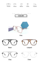 Load image into Gallery viewer, Double Beam Anti Blue Light Glasses Frame Women Men Anti Eyestrain Computer Reading TV Glasses Stylish Frame Anti Glasses Men And Women  Retro Big Frame Myopia Eyeglasses Oversized Mirror Frame
