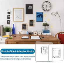 Load image into Gallery viewer, Double-Sided Adhesive Wall Hooks Hanger Strong Transparent Hooks Suction Cup Sucker Wall Storage Holder For Kitchen Bath Bathroom Kitchen Heavy Duty Self Adhesive Hooks
