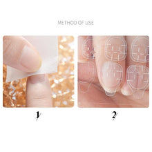 Load image into Gallery viewer, Double Sided False Nail Art Adhesive Tape Glue Sticker Tips Fake Nail Acrylic Manicure Gel Makeup Tool  Self Adhesive Nail Glue Sticker for False Nail Tips Waterproof Breathable Jelly Gel Nail Tape Glue Stickers for False Nails Tips
