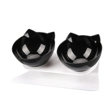 Load image into Gallery viewer, Double Transparent Non-slip Food Bowl With Protection For Cats Modern Kitten Food Bowl Pet Accessories
