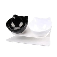 Load image into Gallery viewer, Double Transparent Non-slip Food Bowl With Protection For Cats Modern Kitten Food Bowl Pet Accessories
