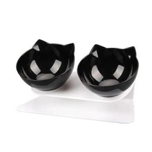 Load image into Gallery viewer, Double Transparent Non-slip Food Bowl With Protection For Cats Modern Kitten Food Bowl Pet Accessories

