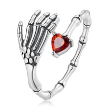 Load image into Gallery viewer, 925 Sterling Silver Pavé Setting CZ Oxidized Ring
