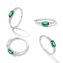 Load image into Gallery viewer, 925 Sterling Silver &amp; Platinum Plated 0.1cm CZ Ring for Women - Size 6.0
