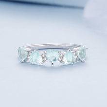 Load image into Gallery viewer, 925 Sterling Silver Ring with 4.5mm Pavé Set CZ, Size 7, for Women
