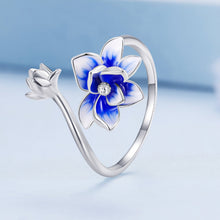 Load image into Gallery viewer, 925 Sterling Silver Enamel Flower Ring
