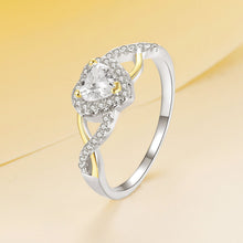 Load image into Gallery viewer, 925 Sterling Silver &amp; Plated White Gold 1.7mm CZ Ring Size 7.0 for Women
