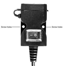 Load image into Gallery viewer, Dual USB Port 9-24V Waterproof Motorbike Motorcycle Handlebar Charger Adapter
