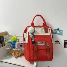 Load image into Gallery viewer, Durable Backpacks for School Teenagers Girls Designer Patchwork Bagpack With Cute Ring Bag For Travel, Laptop, Backpack Women Notebook
