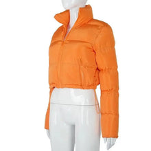 Load image into Gallery viewer, Durable Faux PU Leather Bubble Puffer Winter Warm Jacket Women Coats Long Sleeve Outerwear Zipper Casual Slim jacket
