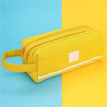 Load image into Gallery viewer, Durable Simple Large Capacity School Stationery Double Layer Case  Students Unique Design High Quality Office Handbag Pencil Case
