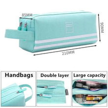 Load image into Gallery viewer, Durable Simple Large Capacity School Stationery Double Layer Case  Students Unique Design High Quality Office Handbag Pencil Case
