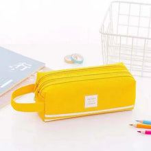 Load image into Gallery viewer, Durable Simple Large Capacity School Stationery Double Layer Case  Students Unique Design High Quality Office Handbag Pencil Case
