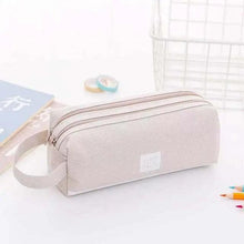 Load image into Gallery viewer, Durable Simple Large Capacity School Stationery Double Layer Case  Students Unique Design High Quality Office Handbag Pencil Case
