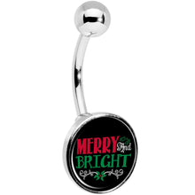 Load image into Gallery viewer, Christmas Merry Bright Belly Ring
